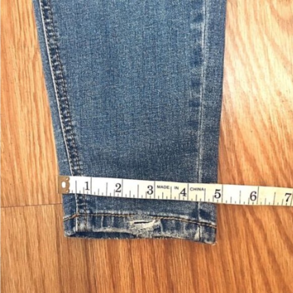 Encore Jeans Size 5 Women’s Juniors Distressed Destroyed Medium Wash Blue Skinny - Picture 10 of 15